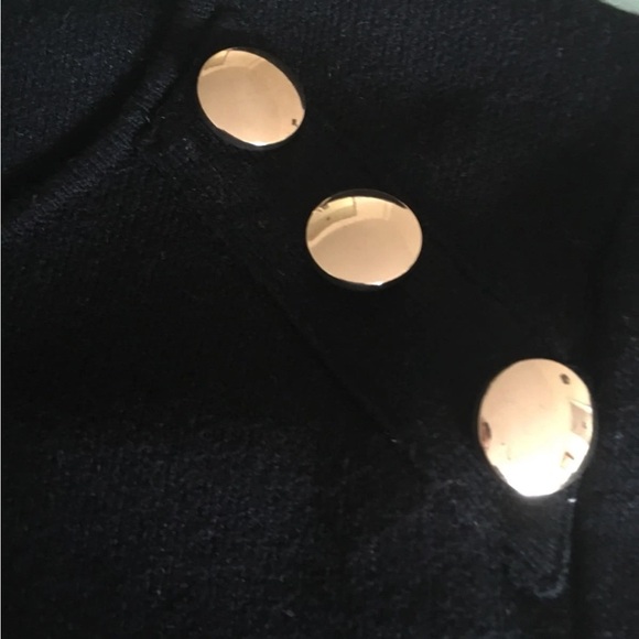 Black Sweater with Gold Button Accents. Size M. - Picture 4 of 11